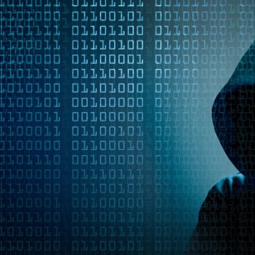 man with hood digital data internet security